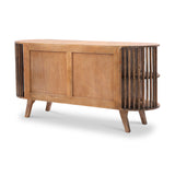 Carmel Mango Wood 2 Door Sideboard Brown Front1 from Roseland Furniture