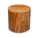 Thorne Acacia Round Sidetable Front1 from Roseland Furniture