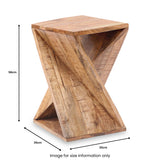 Zaria Mango Wood Sidetable Natural from Roseland Furniture