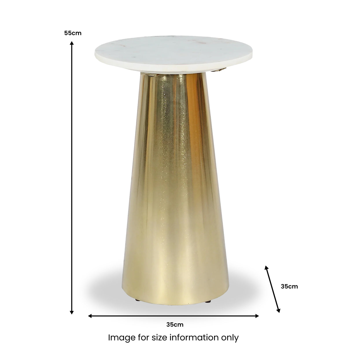 Capello Marble Top Conical Sidetable Close1 from Roseland Furniture