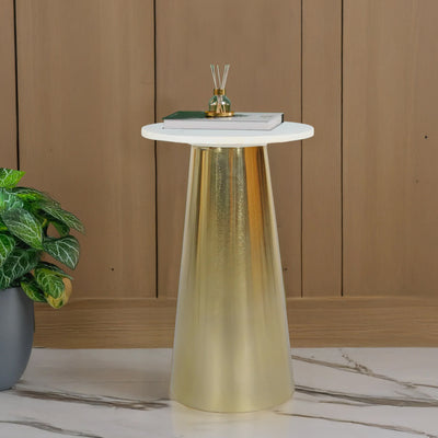 Capello Marble Top Conical Side Table