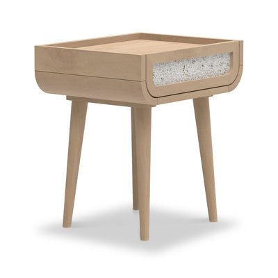 Astrid Textured Stone Inlay Bedside Table