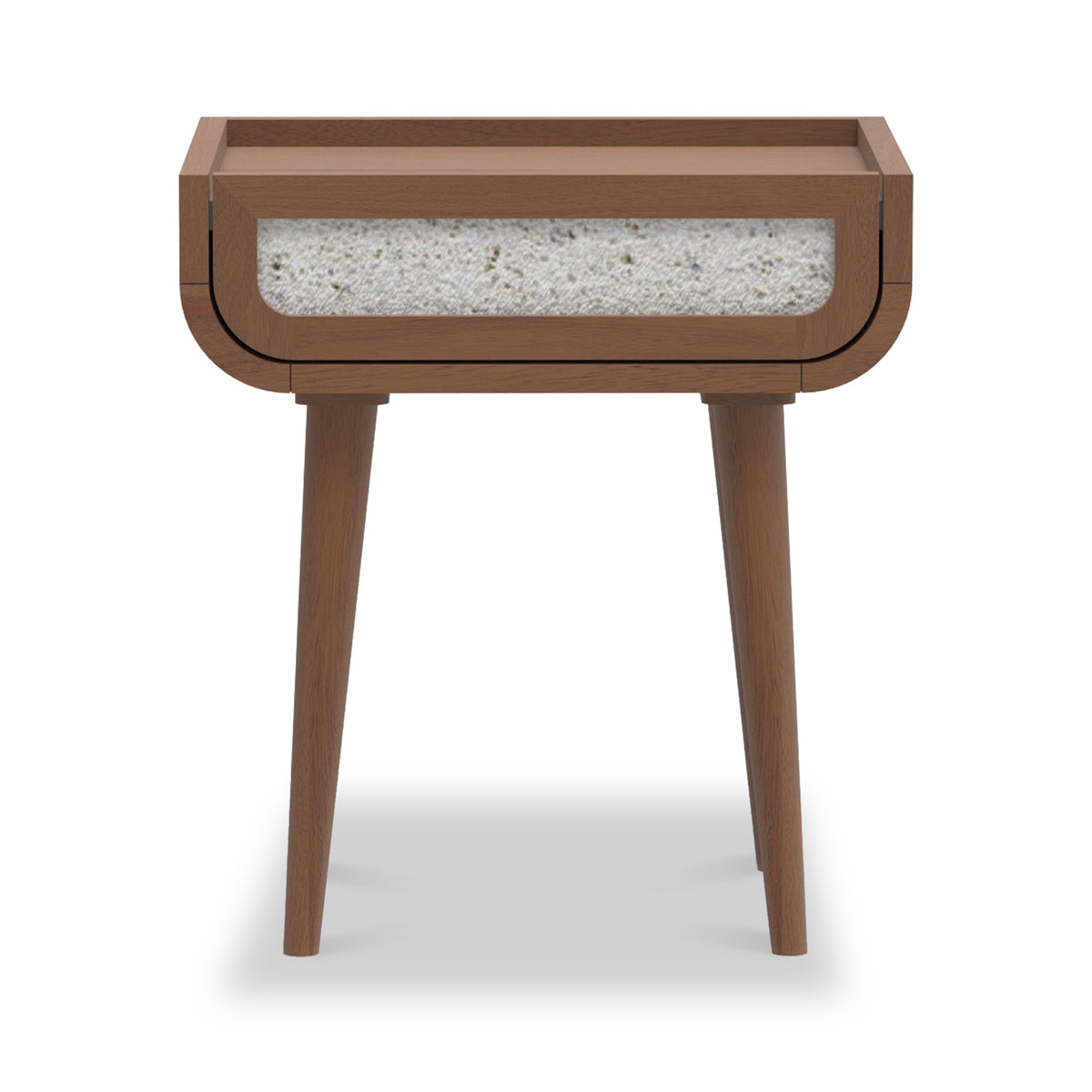 Astrid Textured Stone Inlay Bedside Table Dims from Roseland Furniture