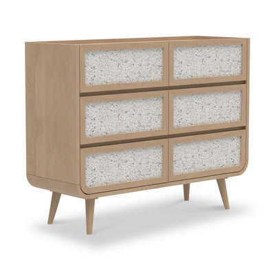 Astrid Textured Stone Inlay 6 Drawer Chest