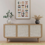 Astrid Textured Stone Inlay Large Sideboard Dims from Roseland Furniture