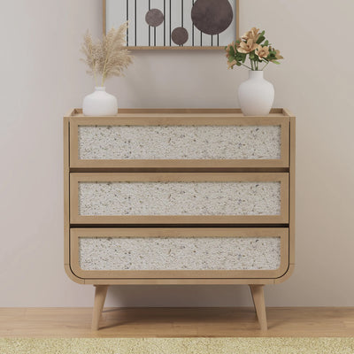 Astrid Textured Stone Inlay 3 Drawer Chest