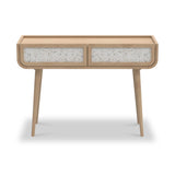 Astrid Textured Stone Inlay Console Table Dims from Roseland Furniture