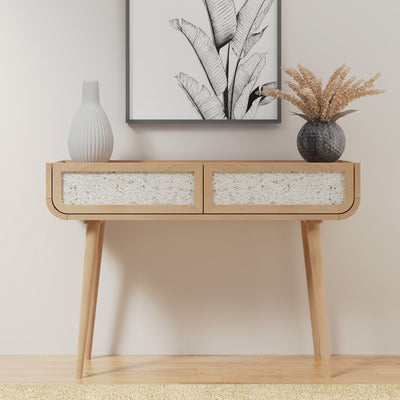 Astrid Textured Stone Inlay Console Table