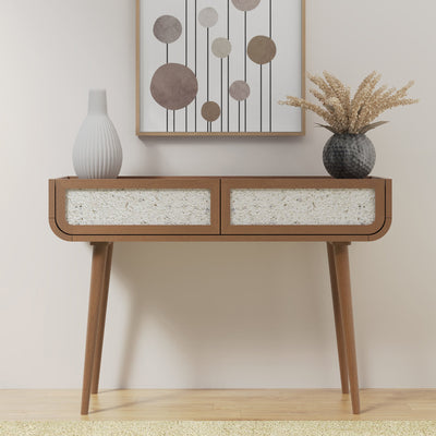 Astrid Textured Stone Inlay Console Table