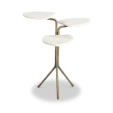 Delphine Vintage Marble Top Sidetable from Roseland Furniture