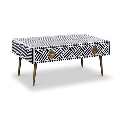 Chavez Bone Inlay 1 Drawer Coffee Table