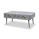 Chavez Bone Inlay 1 Drawer Coffee Table from Roseland Furniture