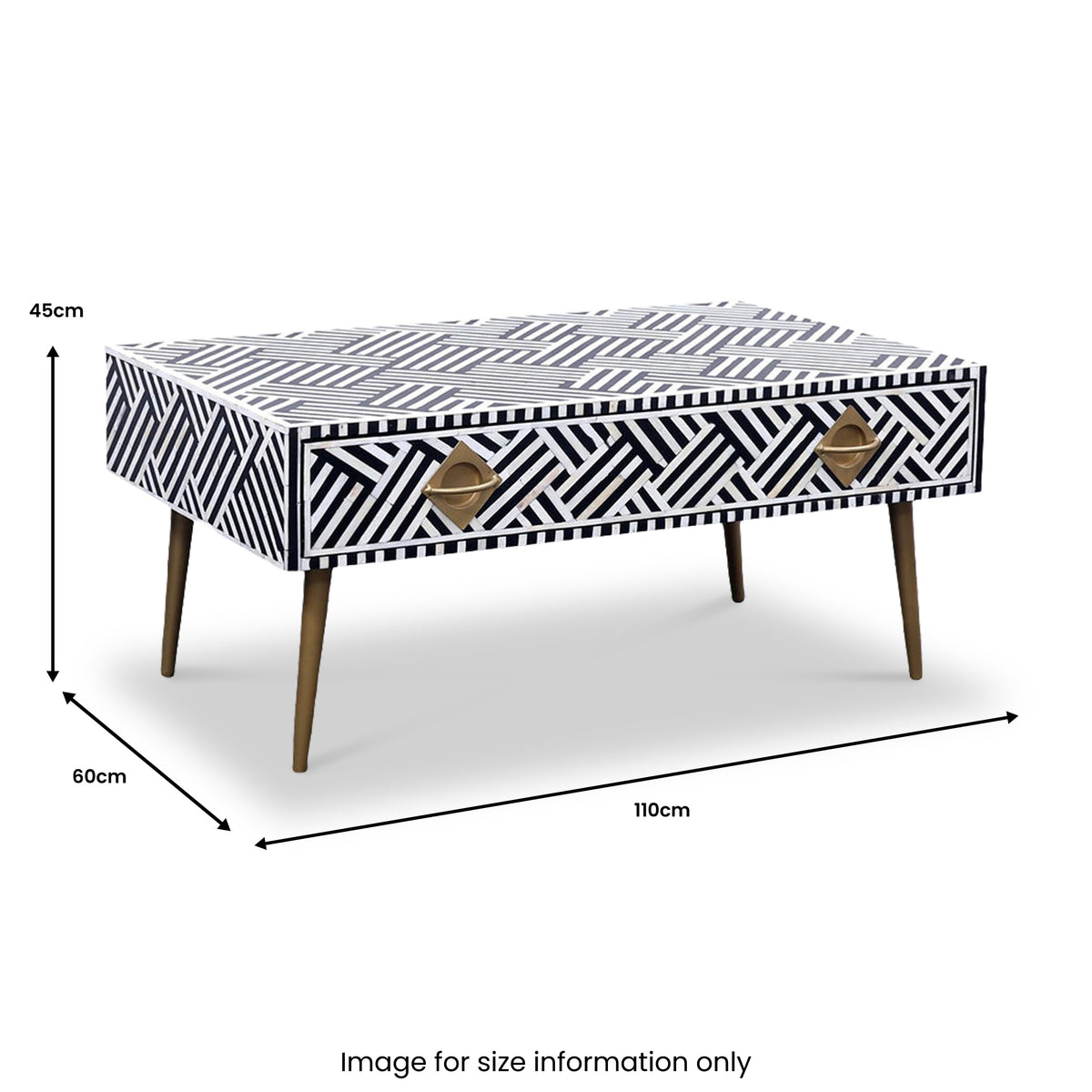 Chavez Bone Inlay 1 Drawer Coffee Table from Roseland Furniture