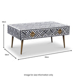 Chavez Bone Inlay 1 Drawer Coffee Table from Roseland Furniture