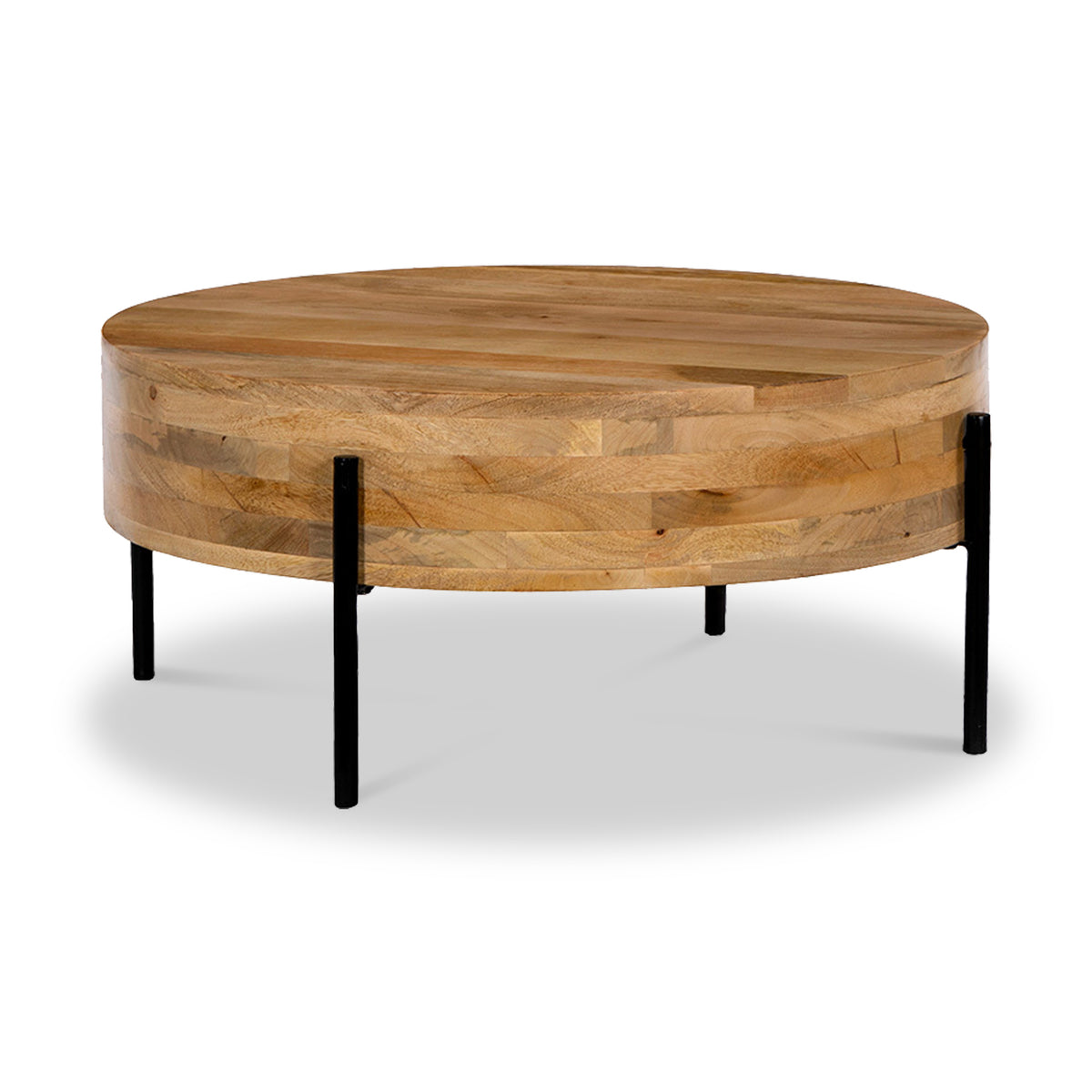 Ishani Mango Wood Round Coffee Table from Roseland Furniture