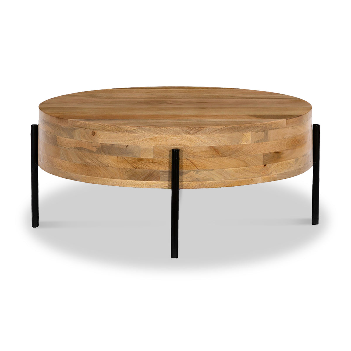 Ishani Mango Wood Round Coffee Table from Roseland Furniture