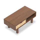 Blaire Mango Wood 1 Drawer Coffee Table Walnut from Roseland Furniture