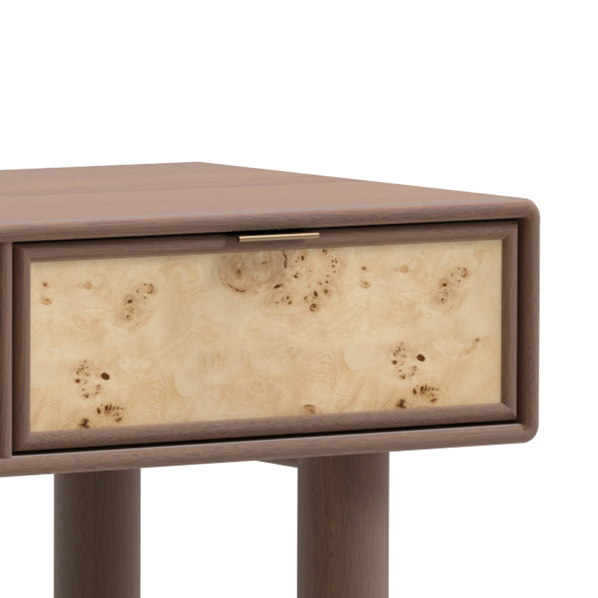 Blaire Mango Wood 1 Drawer Coffee Table Walnut from Roseland Furniture