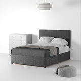 Farrow-Standard-26HB-Divan-Linen-Look-SD-SK-2-Drawers-Linen-Charcoal from Roseland Furniture