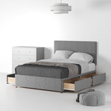 RFPS-D-4D-SS---Farrow-Standard-26HB-Divan-Linen-Look-SD-K-4-Drawers-Linen-Silver---Life2 from Roseland Furniture