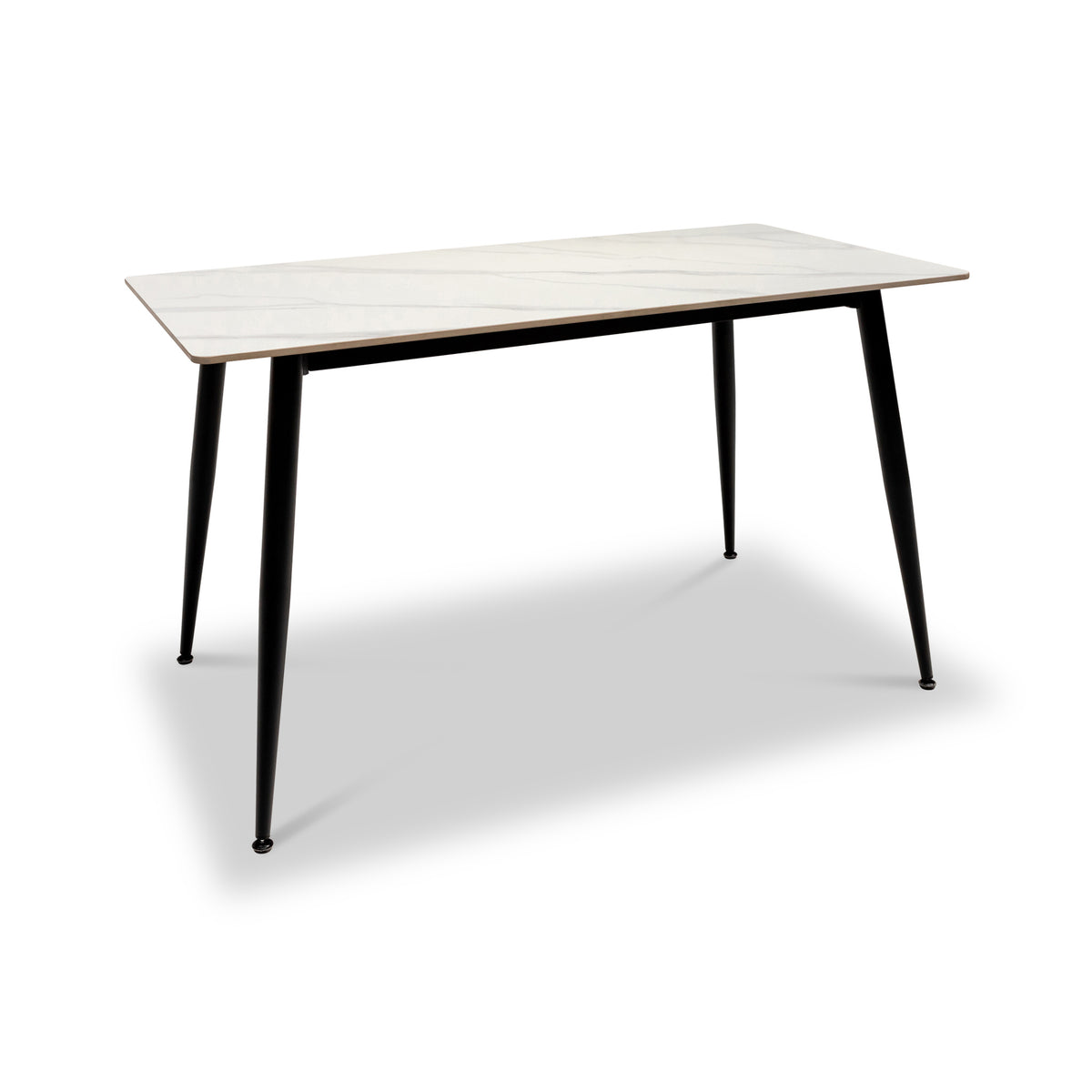 Kadison-sintered-stone-dining-table-white-130cm from Roseland Furniture