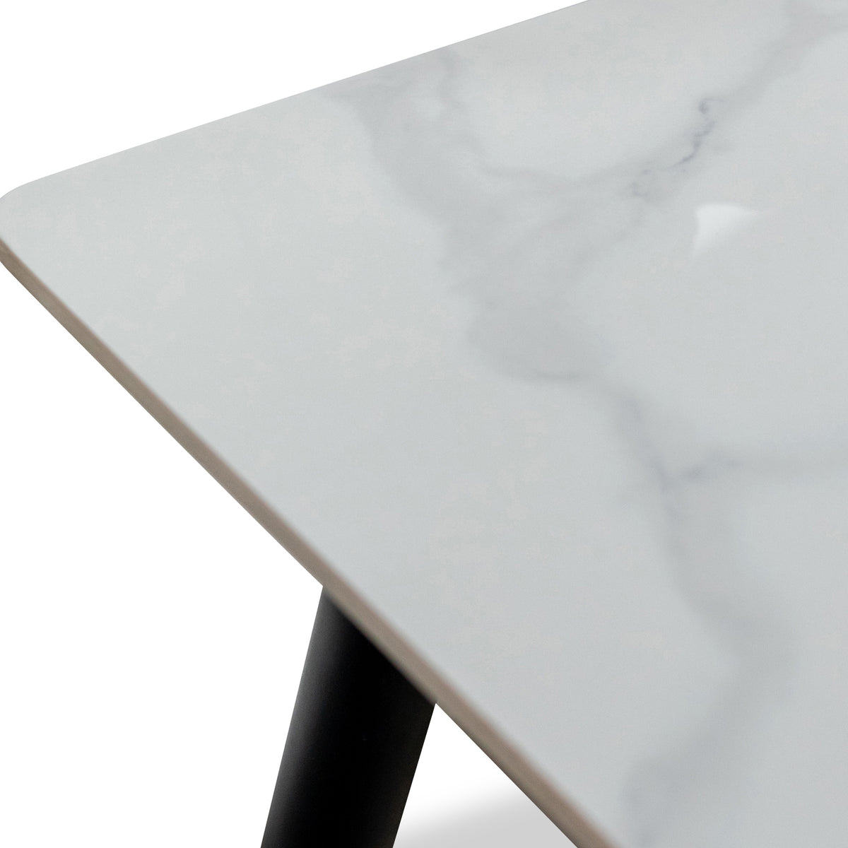 Kadison-sintered-stone-dining-table-white-130cm from Roseland Furniture