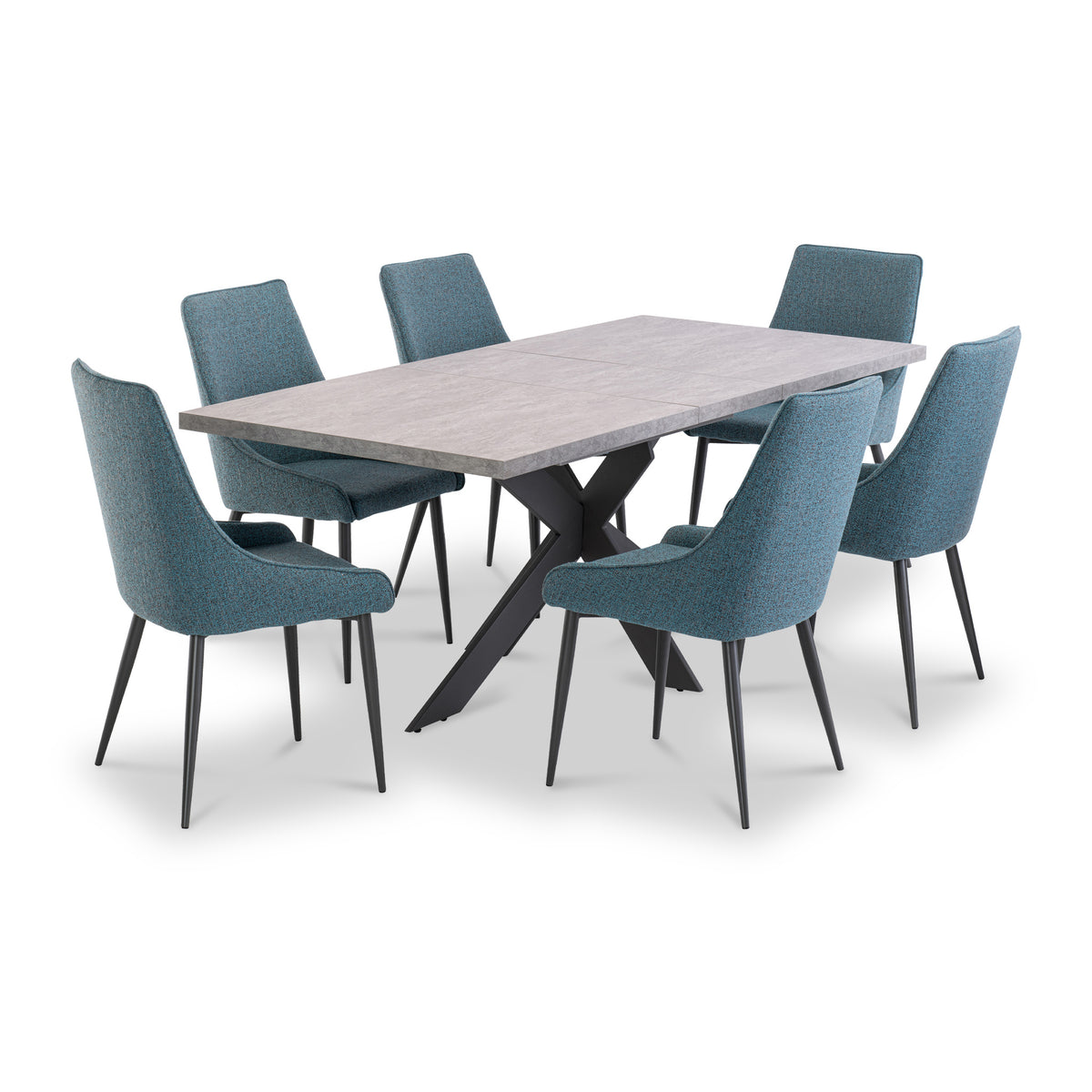 Harald-160cm-Light-Grey-Extending-Dining-Table from Roseland Furniture