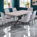 Harald-160cm-Light-Grey-Extending-Dining-Table from Roseland Furniture