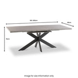 Harald-160cm-Light-Grey-Extending-Dining-Table from Roseland Furniture