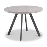 Harald-107cm-Light-Grey-Round-Dining-Table from Roseland Furniture