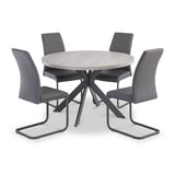 Harald-120cm-Light-Grey-Round-Dining-Table from Roseland Furniture