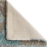 Webster Teal Triangle Geometric Rug