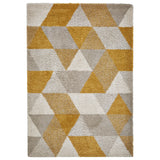 Webster Ochre Triangle Geometric Rug from Roseland Furniture