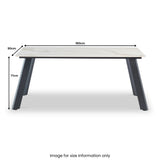 Murphy White & Gold 1.8m Rectangular Dining Table