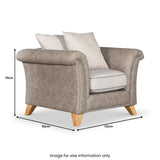 Breton Beige Armchair dimensions