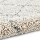 Durham Cream Berber Diamond Shaggy Rug