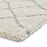 Durham Cream Berber Diamond Shaggy Rug