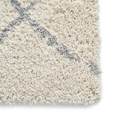 Durham Cream Berber Diamond Shaggy Rug