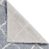 Durham Grey Berber Diamond Shaggy Rug