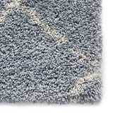 Durham Grey Berber Diamond Shaggy Rug