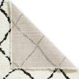 Durham Berber White Diamond Shaggy Rug