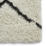 Durham Berber White Diamond Shaggy Rug