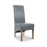 Genna Grey Bonded Leather Dining Chair from Roseland Furniture