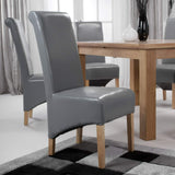 Genna Grey Bonded Leather Dining Chair for dining room