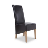 Genna Black Bonded Leather Dining Chair from Roseland Furniture