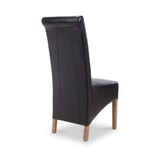 Genna Black Bonded Leather Dining Chair