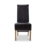 Genna Black Bonded Leather Dining Chair