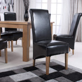 Genna Black Bonded Leather Dining Chair for dining room