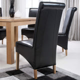 Genna Black Bonded Leather Dining Chair