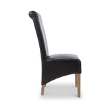 Genna Black Bonded Leather Dining Chair